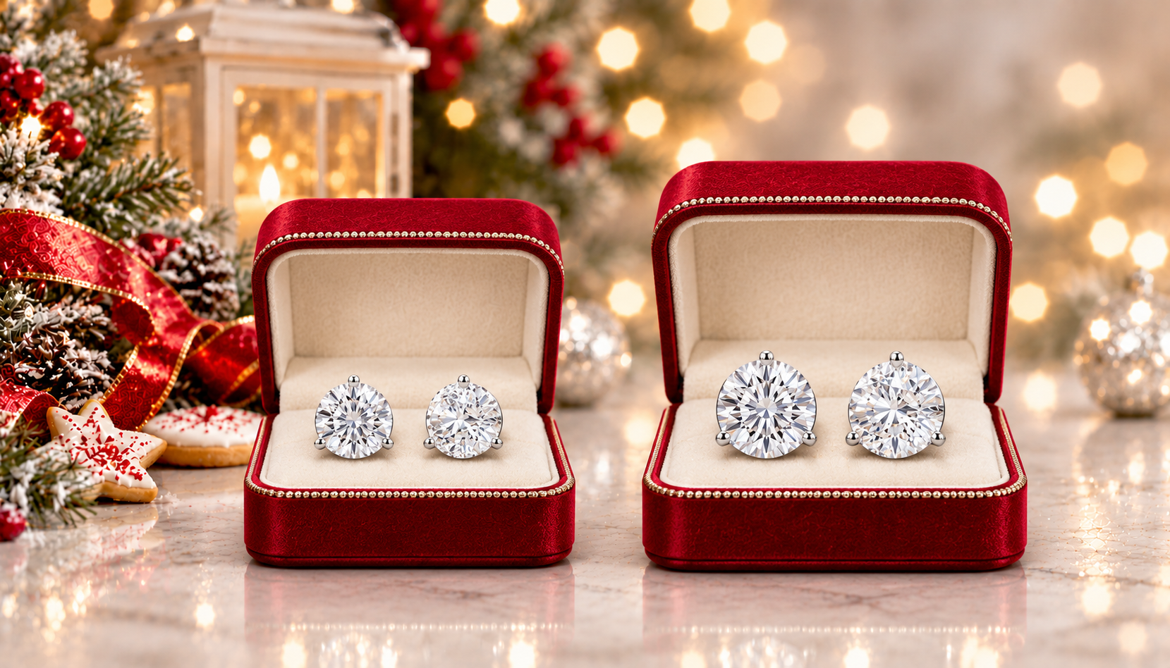 1&2 Carat Earrings